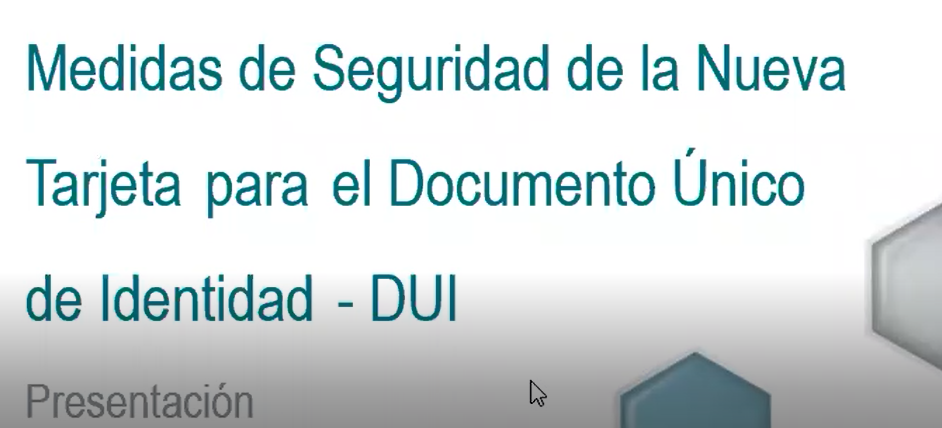 Taller medidas de seguridad en el nuevo diseño del DUI